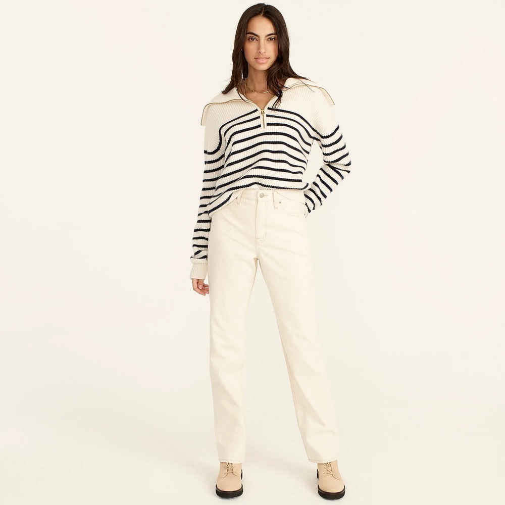 NWT J.CREW Petite slouchy boyfriend jean in ecru